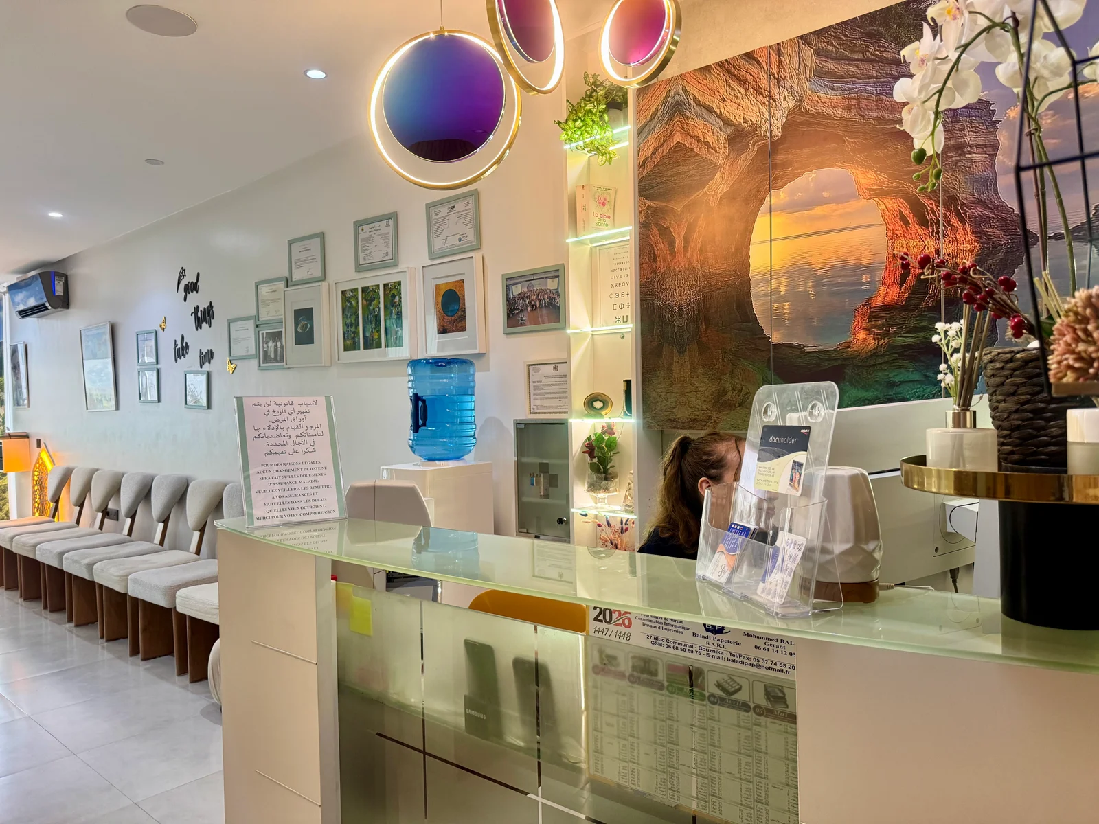 La réception du cabinet